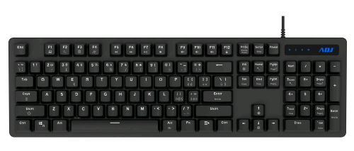 ADJ BRYCK TASTIERA MULTIMEDIA MECCANICA USB 104 TASTI LAYOUT ITALIANO CON LED PLUG & PLAY NERO